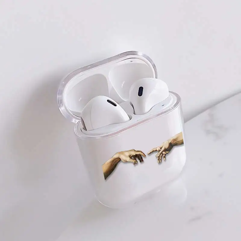 Прозрачный чехол для Airpods Art AirPods 1/2 Чехол Жесткий ПК Защитный беспроводной