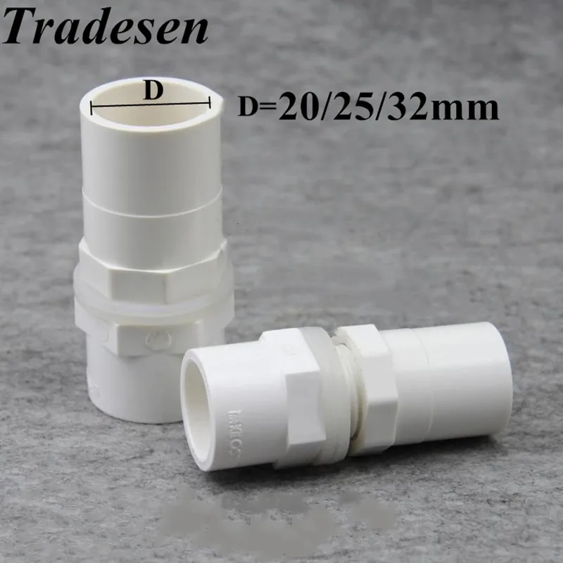 

I.D20~50mm White PVC Pipe Aquarium Drainage Connector Fish Tank Overflow Drain Joint Home Water Supply Tube Fittings