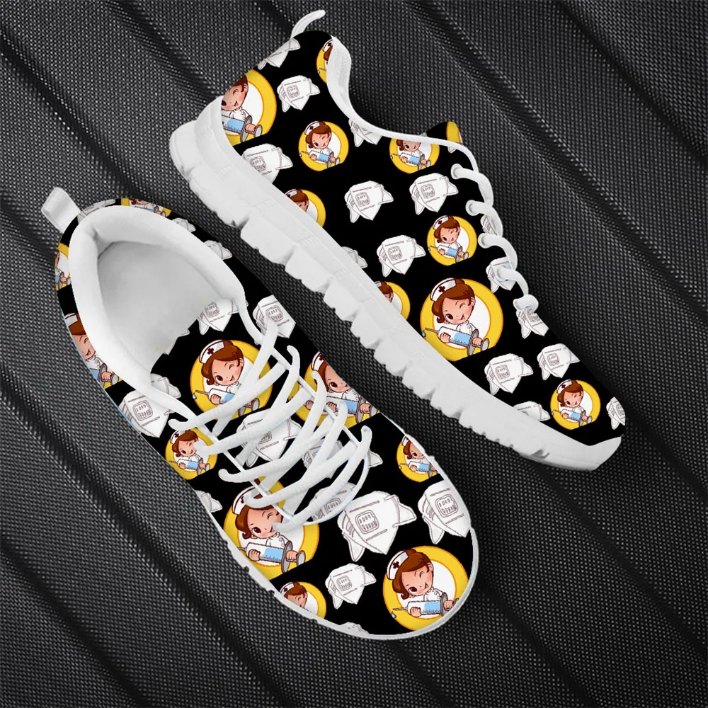 

Женские сетчатые кроссовки INSTANTARTS, милая дышащая обувь на плоской подошве с маской, легкие мягкие кеды для медсестер