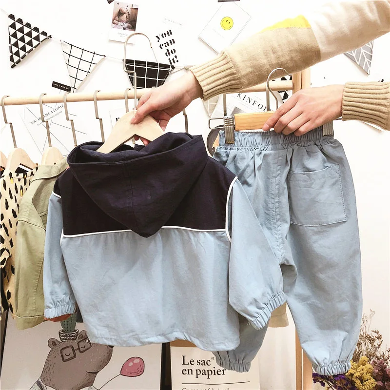 

Fashion cool cotton jeans 2 pcs outfits boys fall winter clothes set high quality