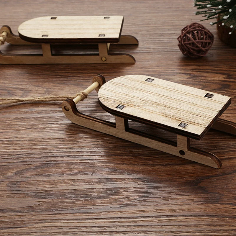 8 шт. Необычные нежные прочные практичные портативные Рождественские сани мини