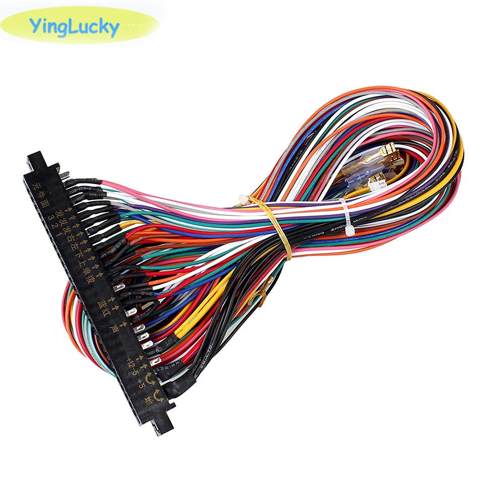 Jamma 28 pin Arcade cable length wire harness Joystick button connector for pandora box board arcade game accessories | Спорт и