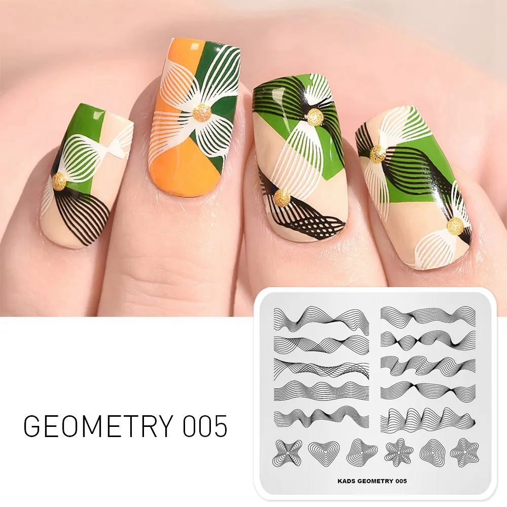 Geometry 005 Нейл-арт шаблоны для стемпинга для нейл-арта 36 дизайнов цветок бабочка геометрическое изображение штамп Шаблон трафарет Инструменты для маникюра - Цвет: Geometry 005