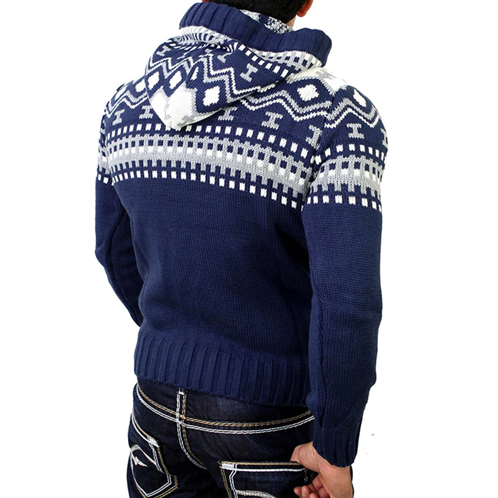 2019 мужской модный свитер контрастного цвета сшитый индивидуальный тонкий с