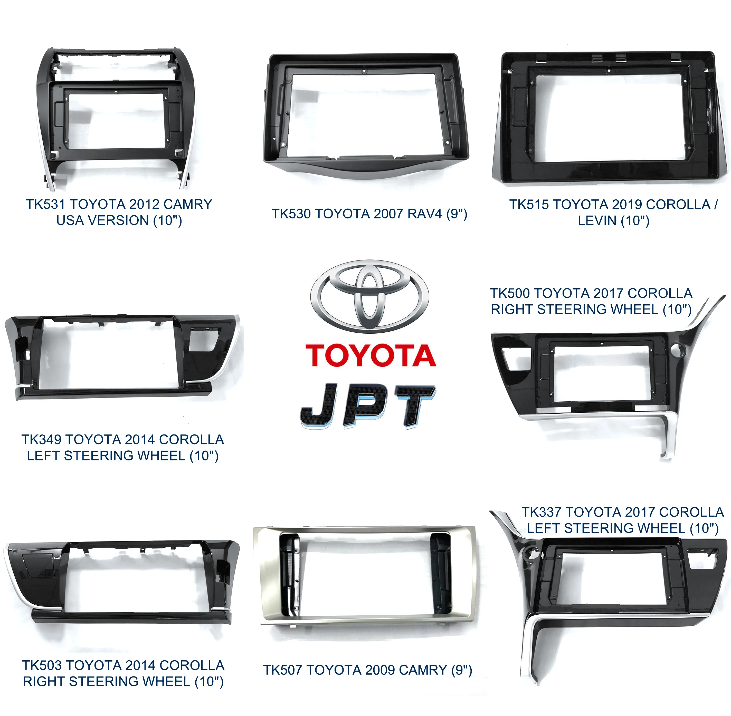 JPT Toyota серии CarPlay мультимедийный плеер framefor innova Crystal Alphard wish harrier Noah rav4 carframe 9 дюймов