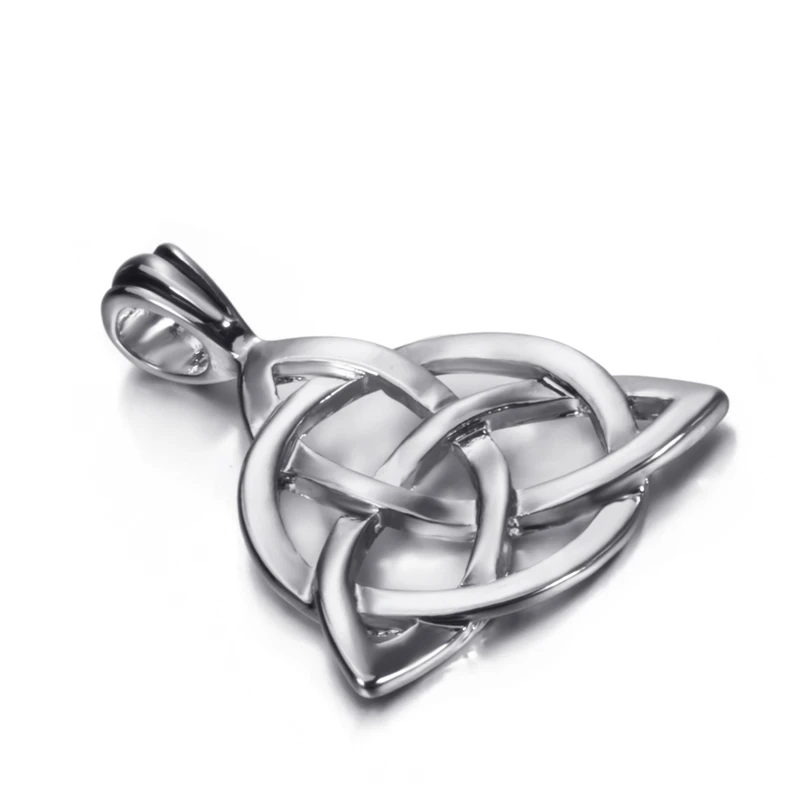 Celtics Knot Triquetra Trinity мужской и женский Оловянный кулон с ожерельем 24 дюйма LP234 |