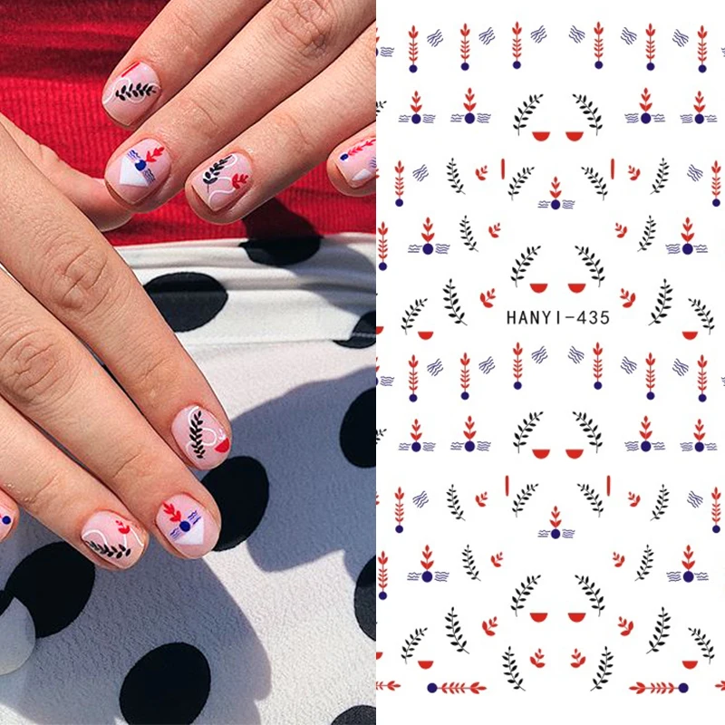 1 шт. черно белые наклейки для ногтей|Стикеры и наклейки| |