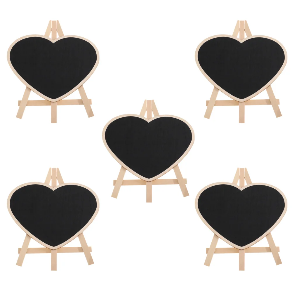 

5pcs Mini Wedding Desktop Message Board Small Wooden Blackboard Decoration