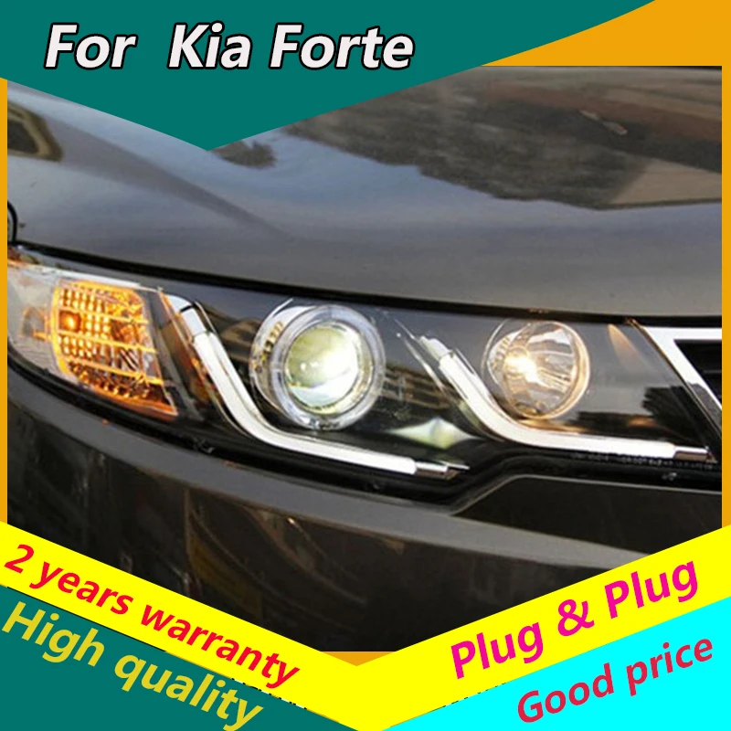 

KOWELL Car Styling for Kia Forte Headlights 2010 2011 2012-2015 Cerato LED Headlight LED DRL Bi Xenon Lens High Low Beam Parking