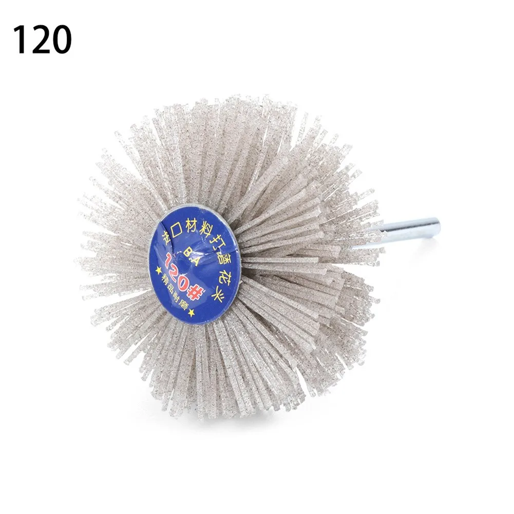 

1pcs Abrasive Nylon Wheel Brush 80-600Grits Polishing Rotary Woodworking