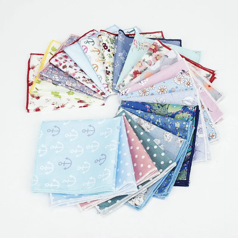 Новейший Карманный платок для мужчин и женщин мужской цветочный рисунок с