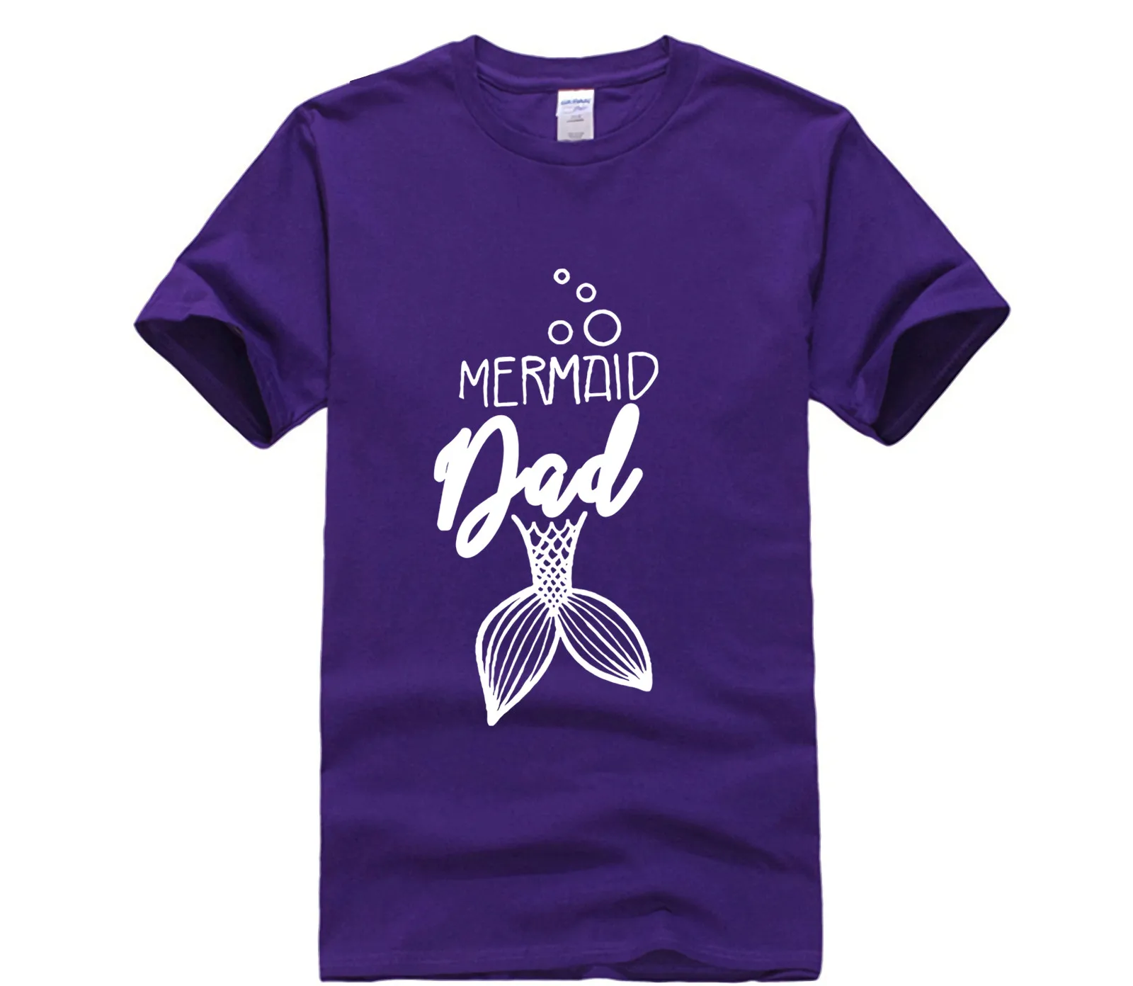 

Summer Fit Slim Men T-Shirts 100% Cotton Men's Summer Mermaid Dad Graphic Hipster Stylish Casual Dad of the tee goth grunge