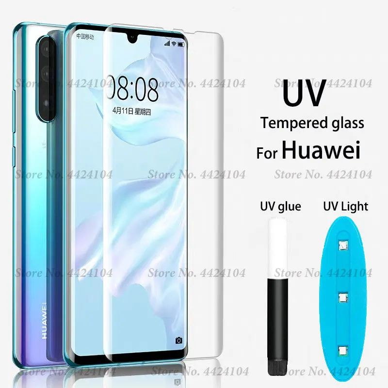 9D УФ Клей закаленное стекло полное покрытие для huawei P30 Pro P20 Lite mate 20 Lite жидкая Защитная пленка для экрана защитное стекло