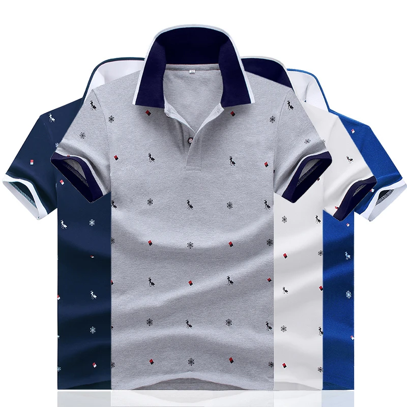 Рубашка-поло мужская с принтом муравьев короткий рукав приталенная Повседневная