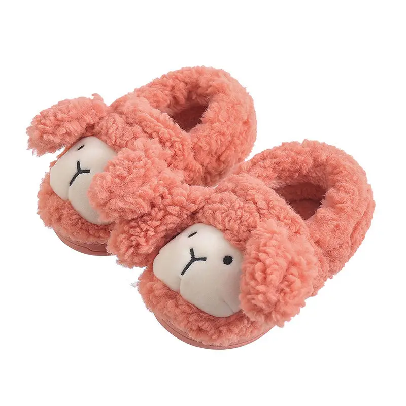 Kids Slippers For Toddler Boys Indoor Shoes Baby Girl Fur Slides Cotton Flip Flop Warm Winter House Fashion Children Slipper images - 6