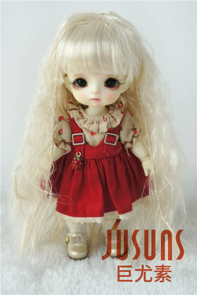 Парик JD149 1/12 1/8 BJD средней длины натуральный Размер 3-4 дюйма 4-5 дюймов 5-6 | Игрушки и