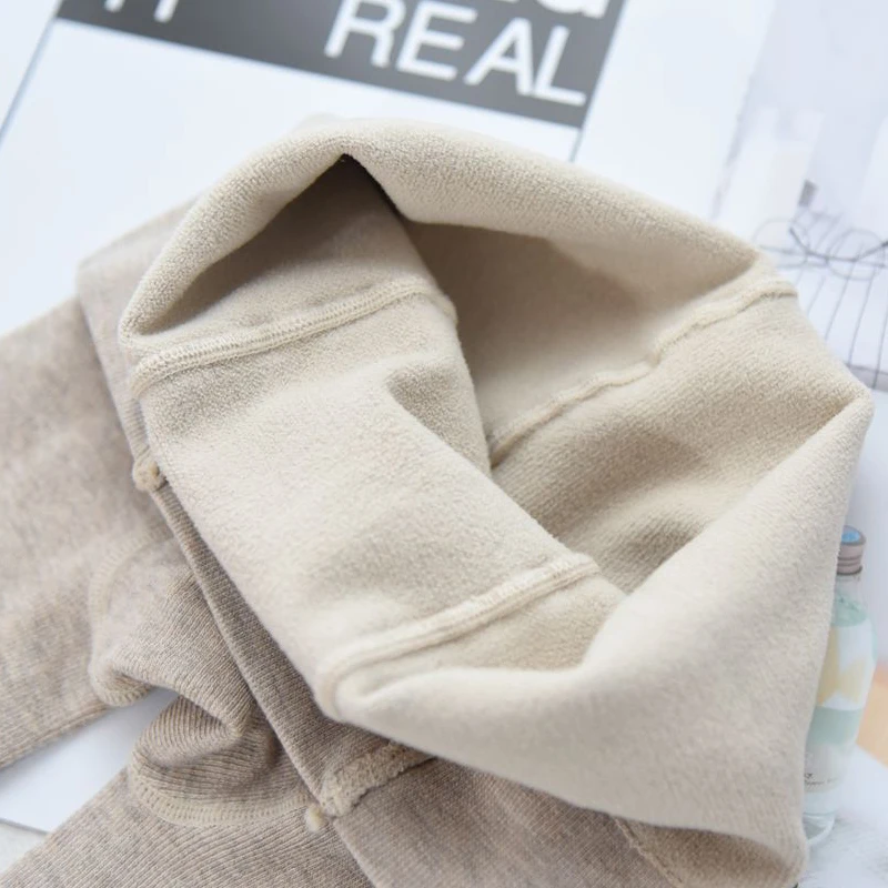 Зимние хлопковые колготки женские толстые теплые Женские однотонные полосатые