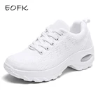 Женские тканевые кроссовки EOFK, дышащие кроссовки на платформе, на шнуровке, Дамская обувь для тренировок, для осени