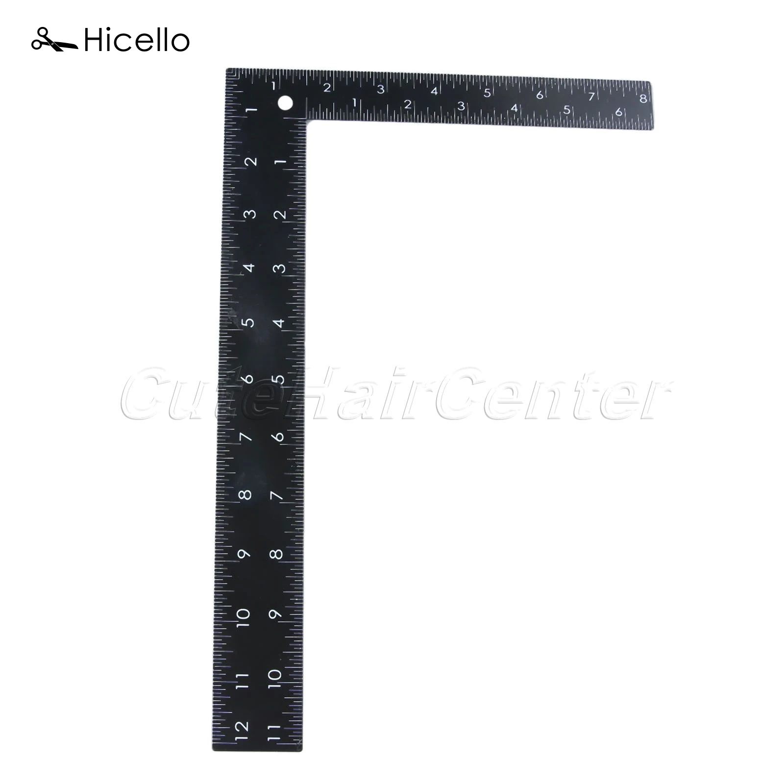 Hicello измерительная квадратная линейка из нержавеющей стали для кожевенного