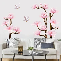wall stickers 3d large size beautiful flowers art wall decals chinese style home decor for bedroom removable