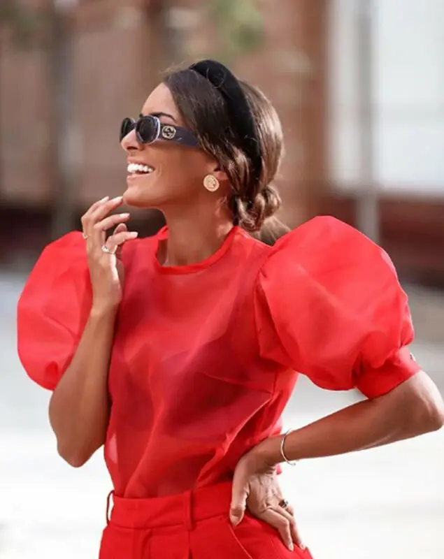 Топ женский прозрачный сетчатый с коротким рукавом Прозрачная Футболка круглым