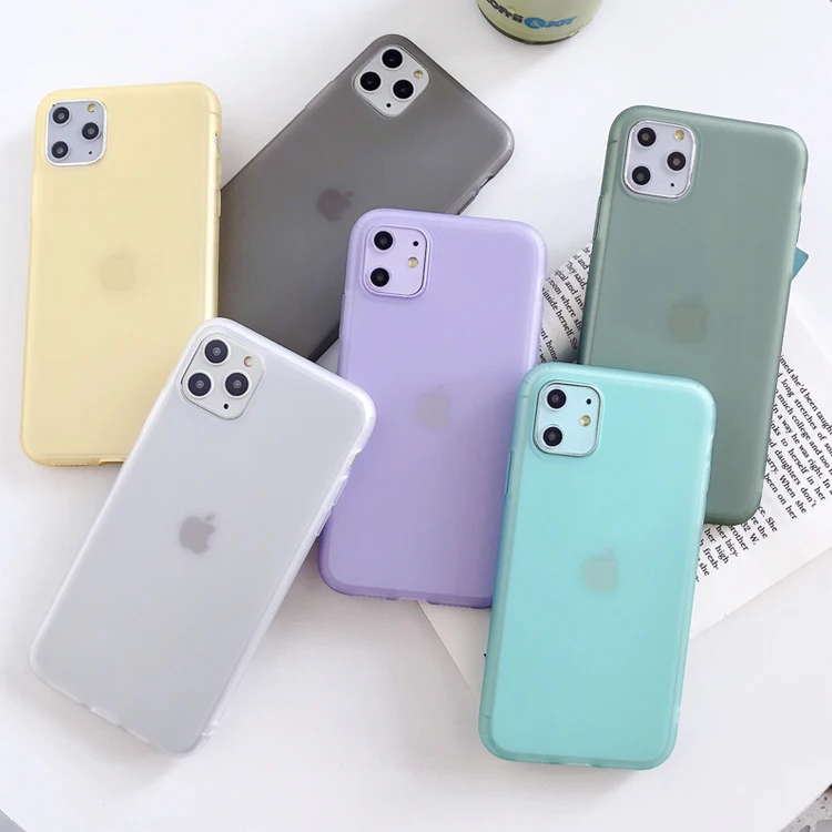 Оригинальный полупрозрачный силиконовый чехол для iPhone 11 Pro Max XR XS X мягкий