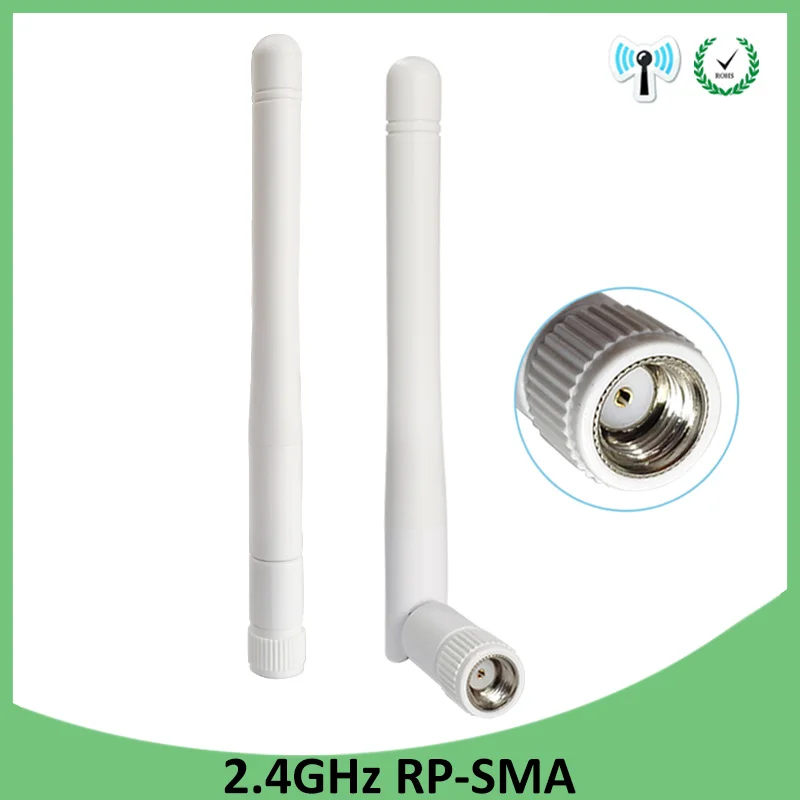 GRANDWISDOM 5pcs 2.4G antenna 3dbi sma female wlan wifi 2.4ghz antene pbx iot module router tp link signal receiver antena