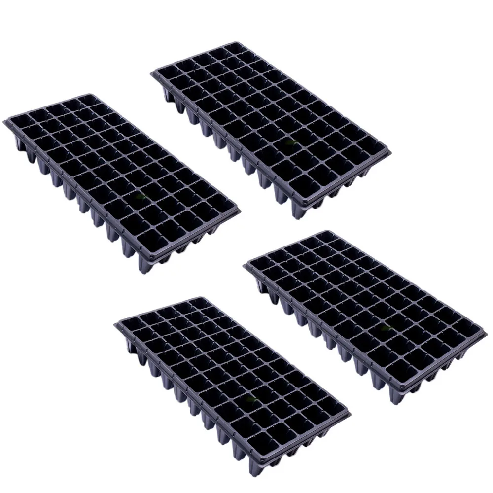 Behogar 4 шт. 50 отверстие Пластик клетки рассада стартер лотки завод цветочные горшки