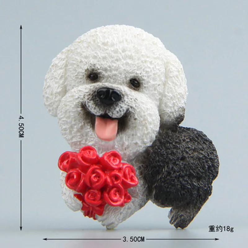 

Creative Cartoon World Famous Dog Refrigerator Stickers Natural Resin Material Model Stereo Iron Magnet Doll Magnetic Stickers