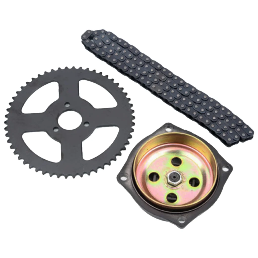 

Motorcycle Clutch Drum + 54 Tooth T8F Rear Sprocket Chain Set for 2