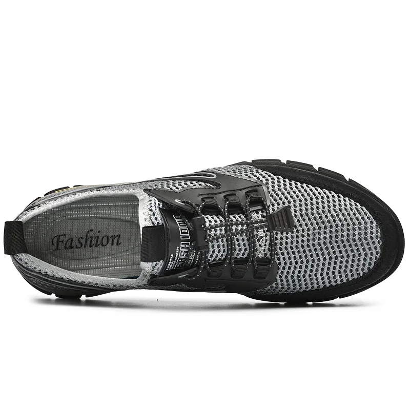 

Summer Men Hiking Gym Shoes Black Blue Mountain Shoes for Man Mesh Breathable Outdoors Brand Shoes Big Size Hiking Sneaker Men