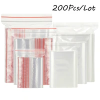 200pcs diamond cross stitch mosaic accessories tool storage plastic packaging bag transparent sealed fresh food ziplock bag