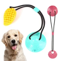 medium large dogs interactive toys release energy suction cup tpr ball toys teeth cleaning chewing feeder tool pet products