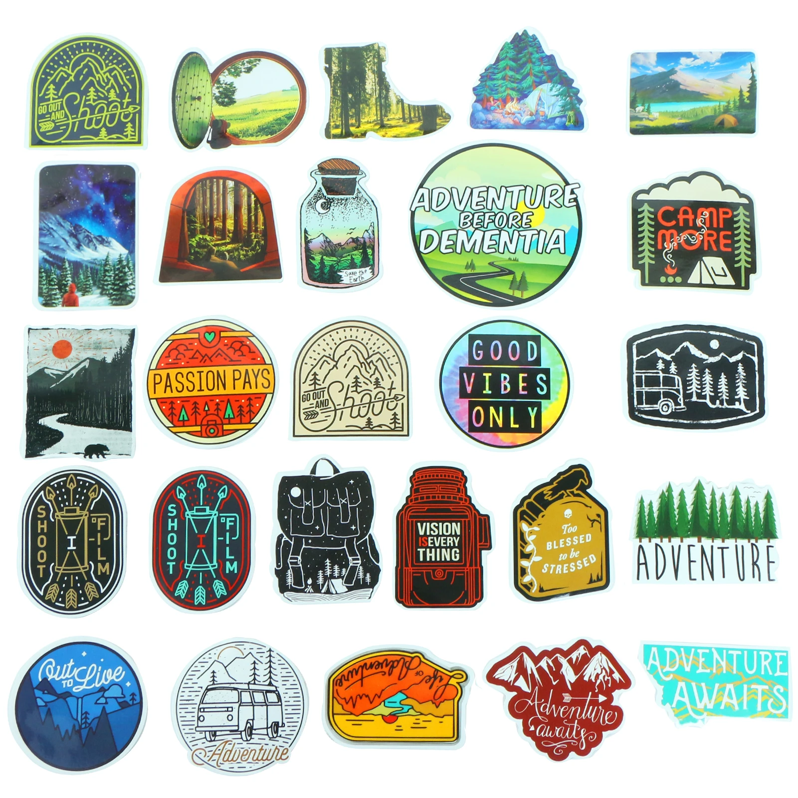 64 шт. наклейка для путешествий на открытом воздухе водонепроницаемая ноутбука