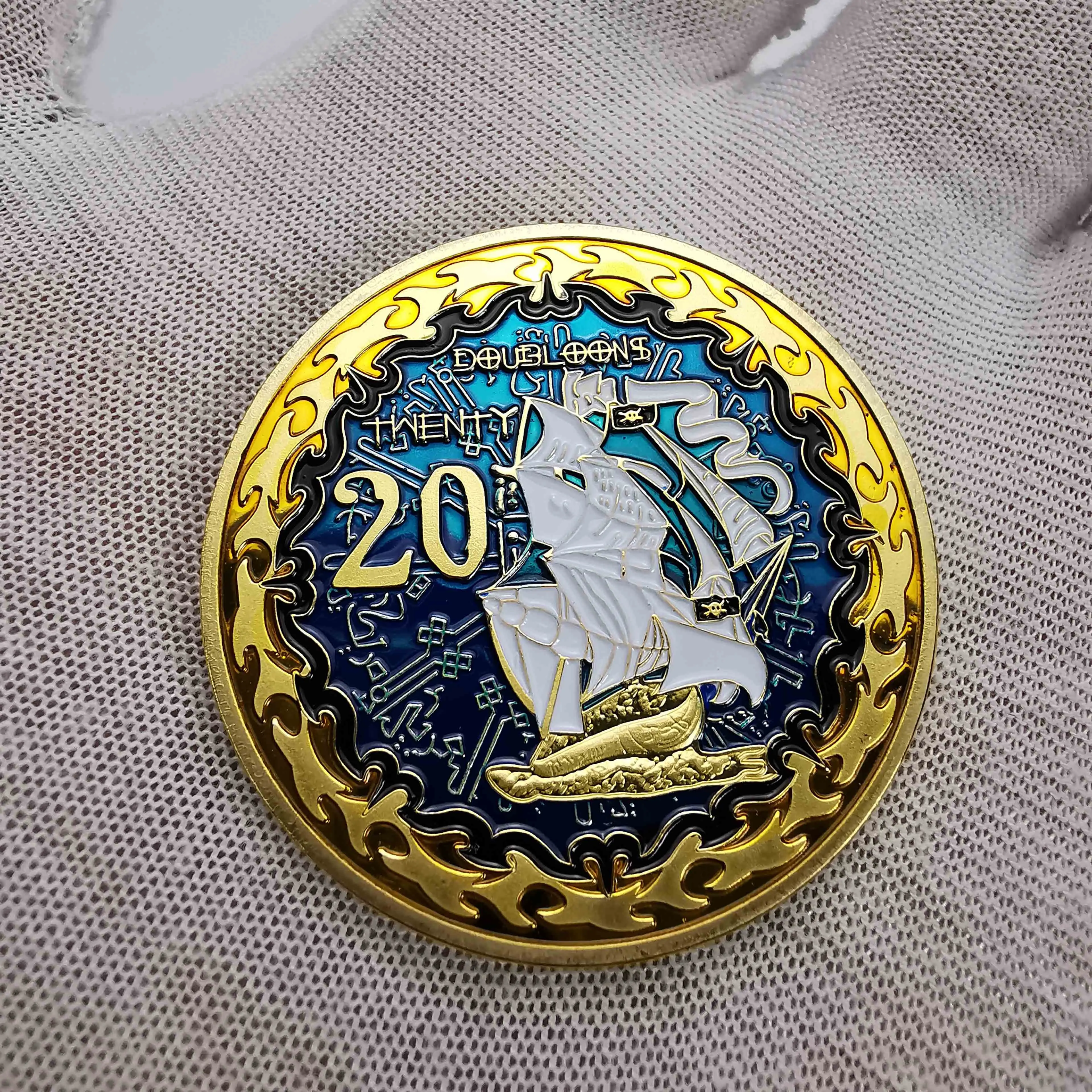 Пиратский череп пиратский корабль золотая монета остров сокровищ Парусный льв