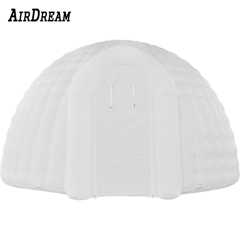 Наружная надувная купольная палатка Igloo для мероприятий вечерние двухслойная