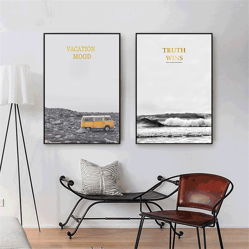 Настенная роспись в скандинавском стиле с природным пейзажем картина маслом