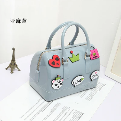 Flax Blue LIXUN силиконовые летние сладкие конфеты желе сумки для женщин Повседневная сумка женская через плечо пляжные сумки для девочек сумка Bolsas - Цвет: Flax Blue