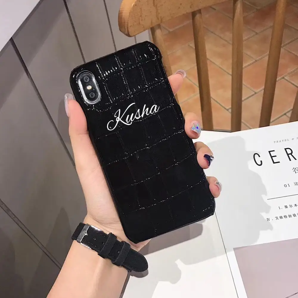 Чехол для iPhone 11 pro XS MAX X XR 6 6S 7/8 Plus из искусственной кожи под крокодиловую кожу |