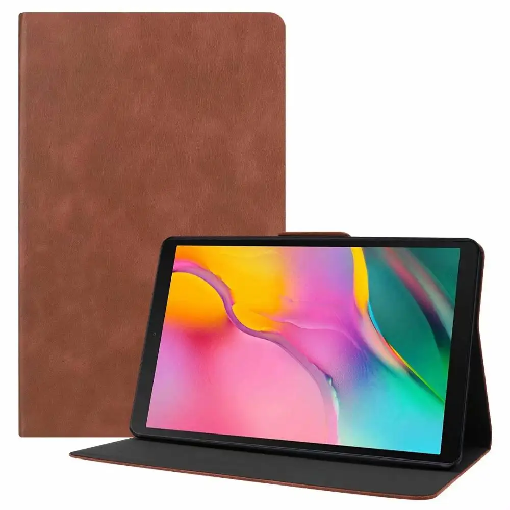 shen zong-niu pi wen Премиум кожаный чехол для samsung Galaxy Tab A 10,1 SM-T510 SM-T515 T510 T515, чехол-подставка для samsung Tab A 10,1 - Цвет: shen zong-niu pi wen