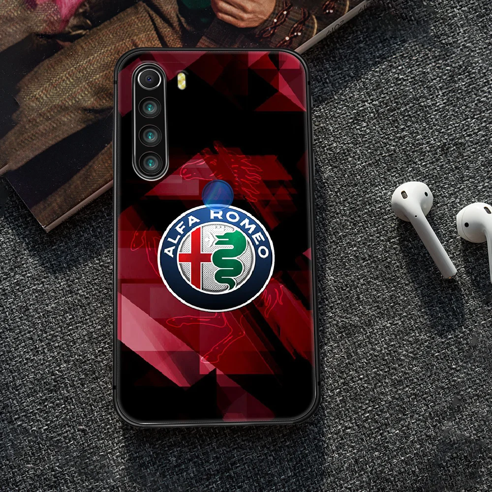 

Alfa Romeo car logo Phone Case Cover Hull For XIAOMI Redmi 7a 8a S2 K20 NOTE 5 5a 6 7 8 8t 9 9s pro max black shell silicone