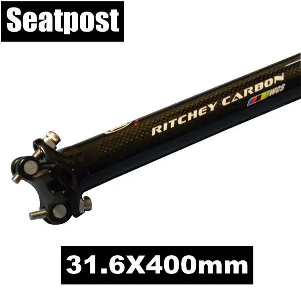 SeatPost 31.6X400mm Глянцевая 3K Углеродное волокно горный велосипед комплекты для руля велосипеда подседельный штырь стволовые части велосипеда - Цвет: SeatPost 31.6X400mm