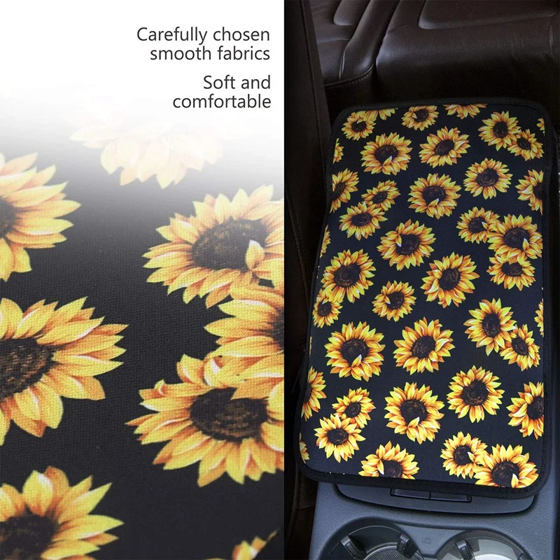 

Car Center Console Armrest Cover Pad, Universal Fit Soft Comfort Center Console Armrest Cushion for Car, Stylish Pattern Design