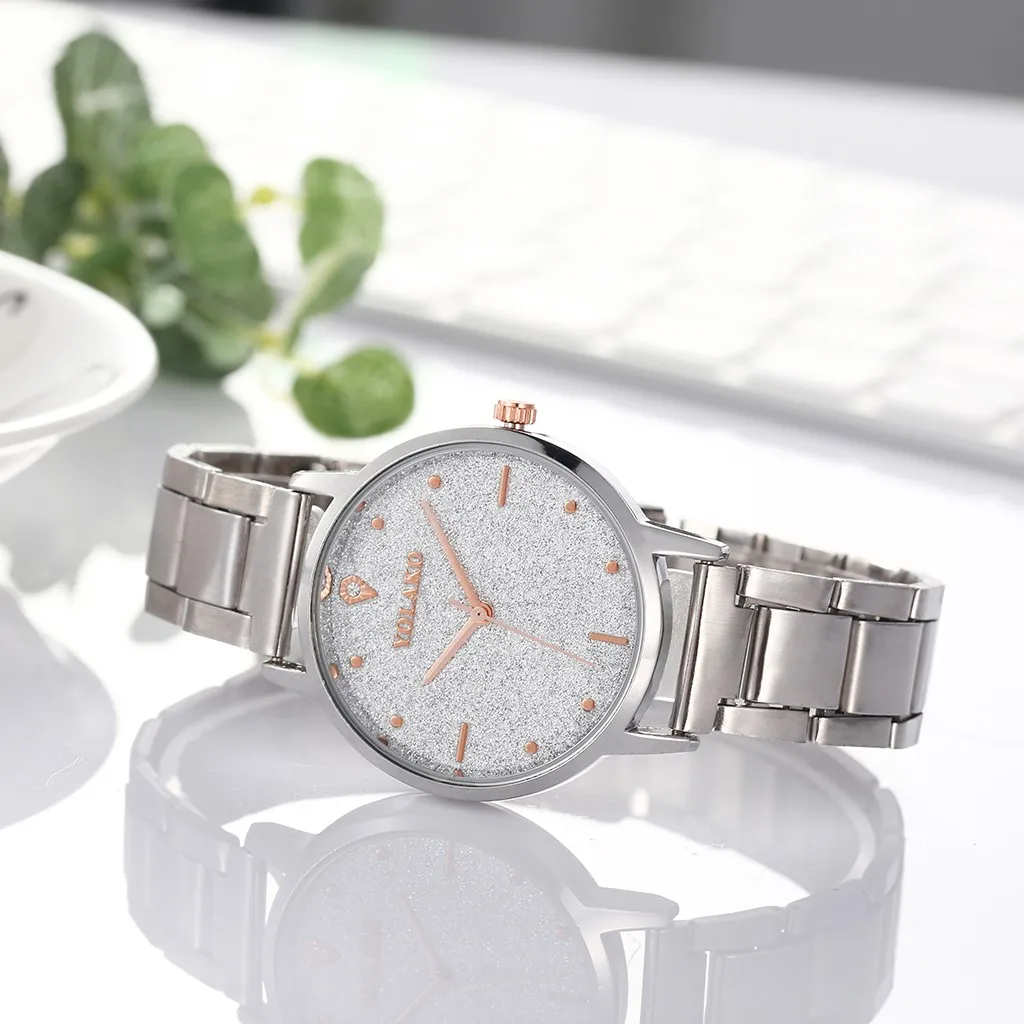 

2020 New YOLAKO Sleek Minimalist Calendar Stainless Steel Mesh Belt Mens Quartz Watch Orologio da donna Dameshorloge A50