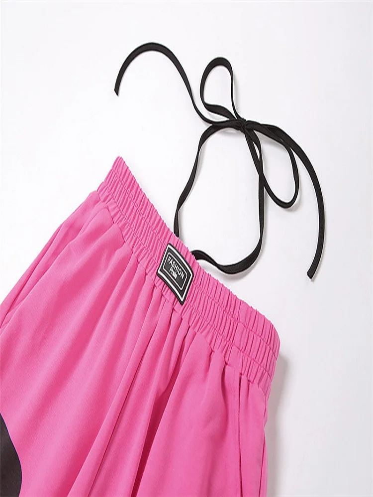 

ZTONE 2021 SweatPants For Women Letter Print Loose Casual Pants Streetwear Fashion Capris Woman Pants Athleisure Harajuku Style