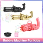 Детские игрушки пузырьковая машина триколор Электрический пузырьковый пистолет 2 в 1 пузырьковая машина с мыльницейбутылкой уличные детские игрушки