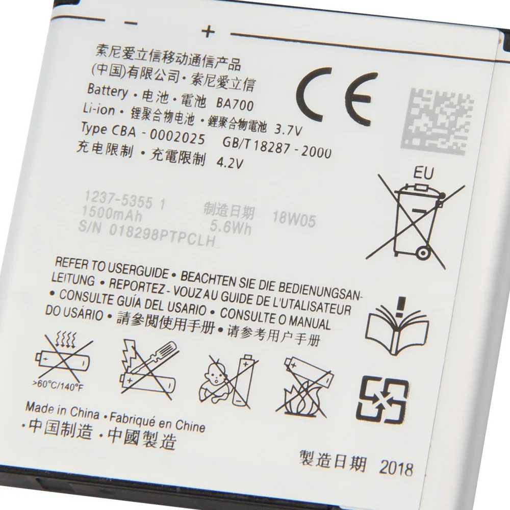 Оригинальный аккумулятор SONY BA700 для Sony ST18i MT15i MT16i MK16i MT11i ST21i ST23i оригинальный