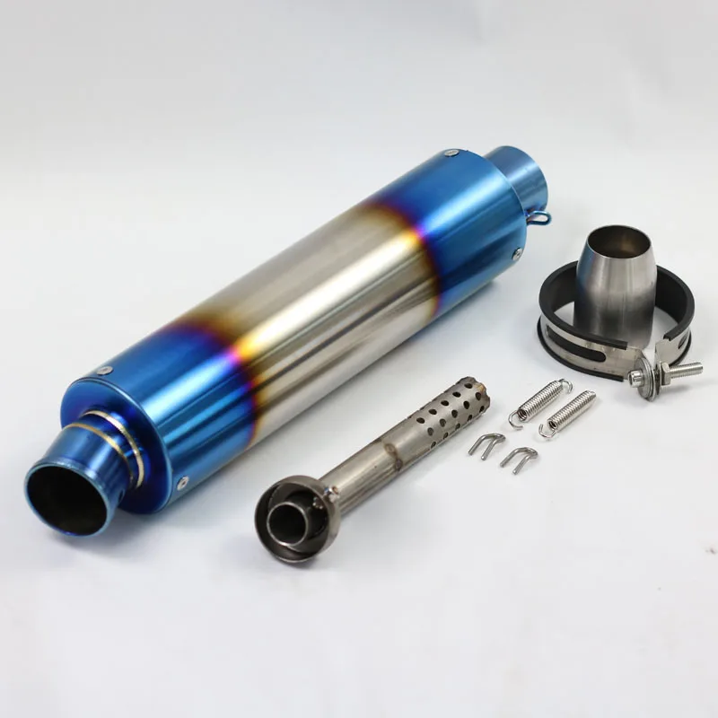 51 мм универсальный глушитель выхлопной трубы мотоцикла 440 Длина голубой цвет