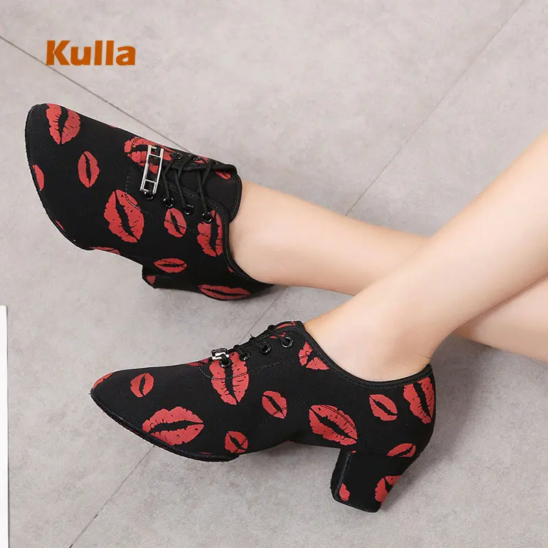 Кеды женские холщовые для латиноамериканских танцев обувь учителя пуанты