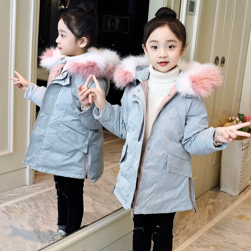 Новая зимняя плотная куртка пальто для детей женская верхняя одежда детская